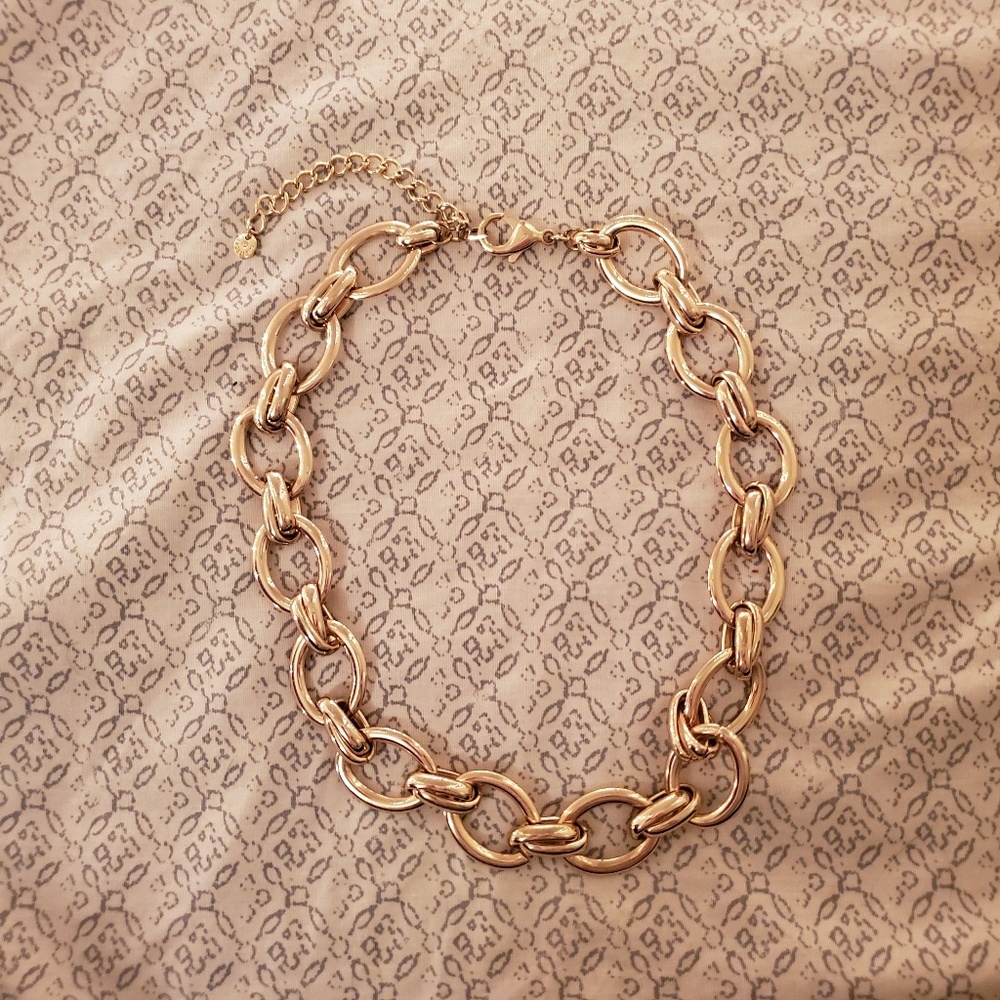 Gold chunky statement necklace